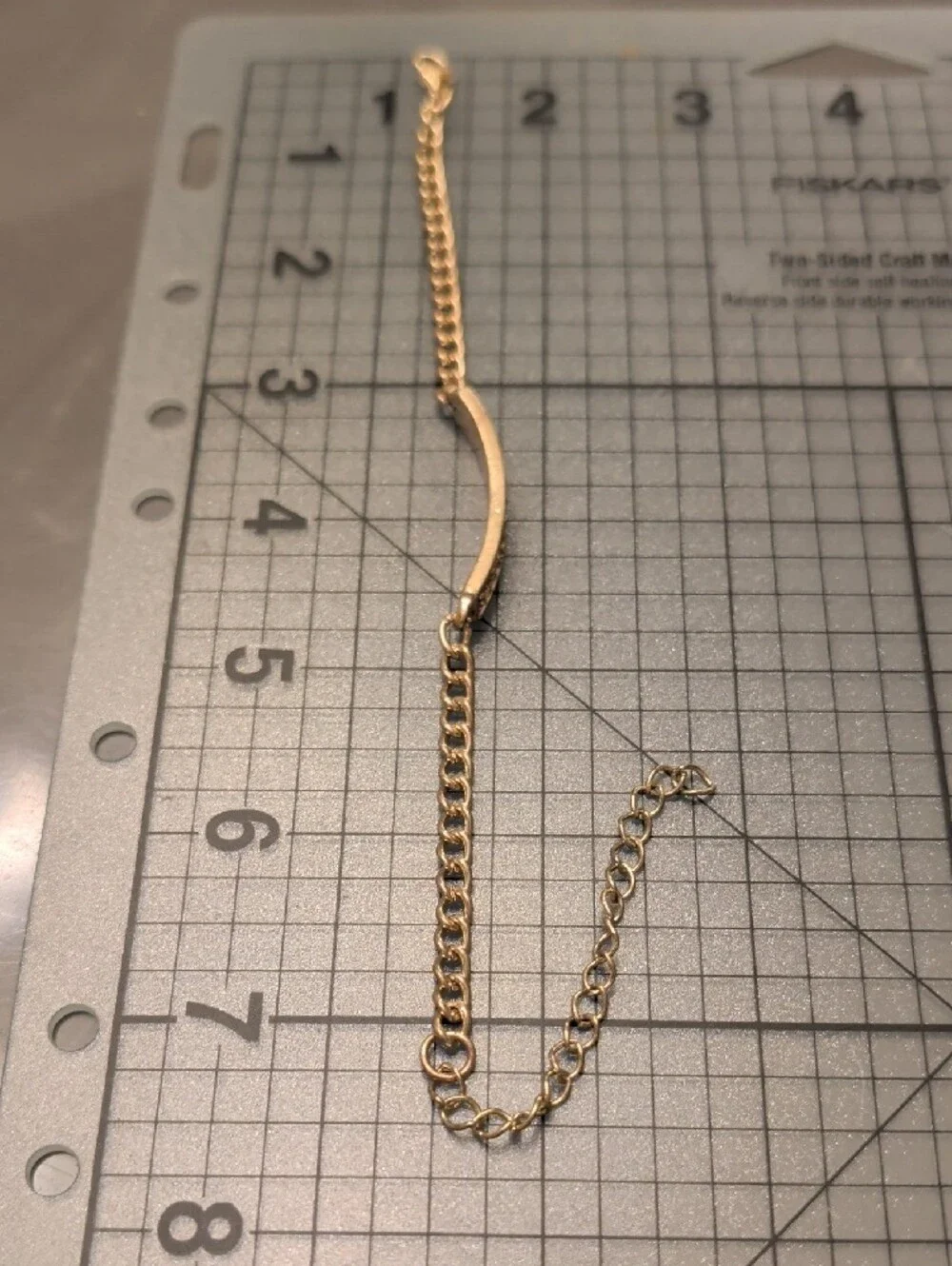 Gold-Tone Crystal Bar Chain Bracelet